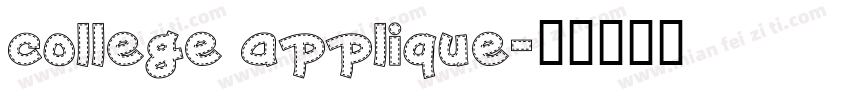 college applique字体转换